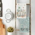 thumbnail image 3 of luyaa Orange Watercolor Stripes Hello Pumpkin Fall Kitchen Towels Dish Towels, 18x26 Inch Leaves Decoration Hand Towels Set of 4, 3 of 6