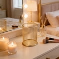 thumbnail image 6 of YiJuHui Metal Pen Holder Makeup Brush Organizer Gold Wire Desk Storage Cup Office Vanity Cosmetic Organizer Multipurpose Container for Home and Office Supplies, 6 of 6