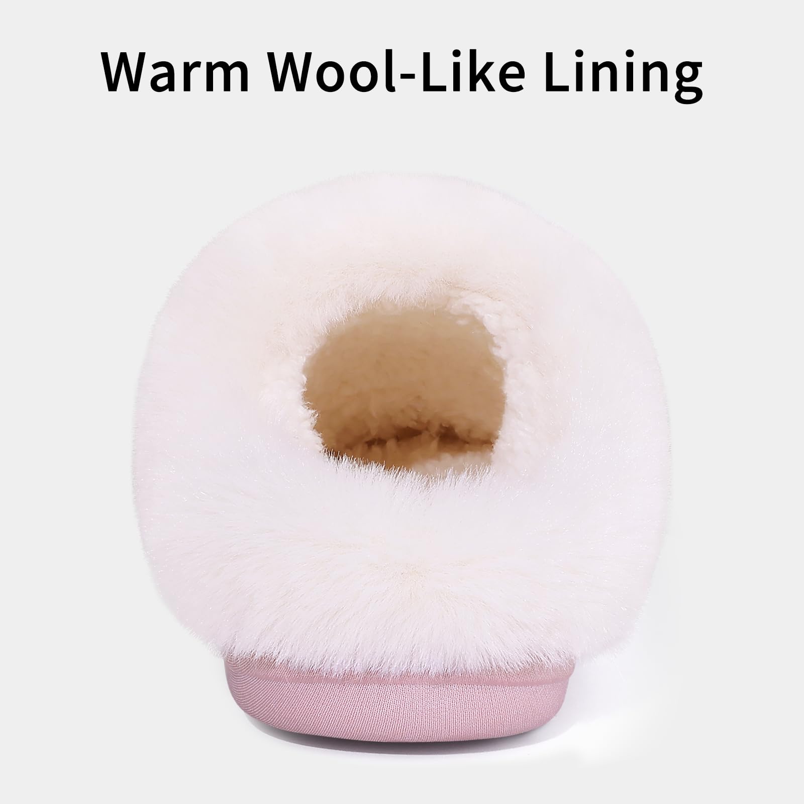 Litfun Women's Fuzzy Chenille Memory Foam Slippers, Pink photo 4