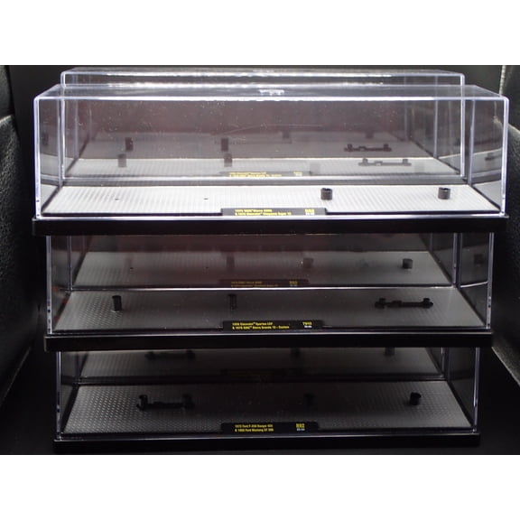 Open Box LOT OF 6 1/64 M2 LONG PLASTIC DISPLAY CASES DIECAST MODEL CAR DISPLAYS