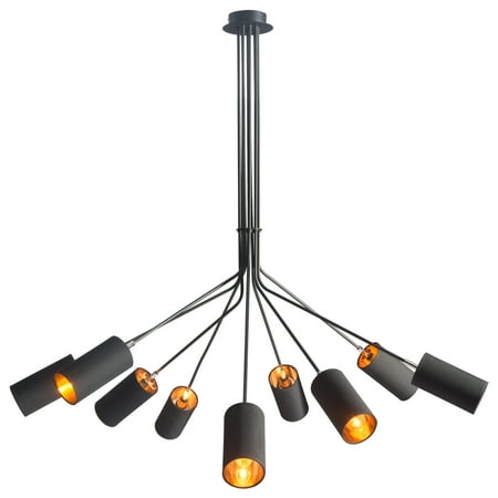 Ambition Ceiling Lamp Black 15W E12 G45 with Gold Foil Shades for Living Room