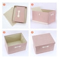 thumbnail image 3 of REGALWOVEN Storage Cube, Fabric Storage Bin with Lid and Handle for Shelves Closet, Collapsible Basket for Organizing Clothes Books Pink 19.7*15.7*11.8in, 3 of 5