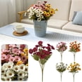 thumbnail image 4 of Artificial Autumn Flowers Bouquet Wild Chrysanthemum Faux Floral Arrangement Fall Color Decorative Flowers for Vase Table Centerpiece Farmhouse Home Decor,1 Bundle,B, 4 of 4