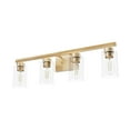 thumbnail image 2 of Hunter - Hartland 4-light Alturas Gold, Medium Size Vanity Light, Dimmable, Transitional Style, for Bedrooms, Dining, Living Rooms - 13081, 2 of 6