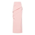 thumbnail image 4 of KOMOO Women Pleated Long Skirt High Waist Ruched Side Split Slim Skirt Punk Grounge Retro Skirts, 4 of 5