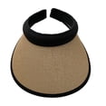 thumbnail image 2 of Sombrero con visera de paja para mujer, sombrero para de , parte superior vacía, transpirable, para exteriores, para , viajar, , Baoblaze Sombrero de sol para mujer, 2 of 8