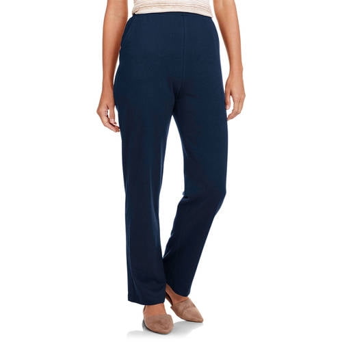 white stag knit pull on pants