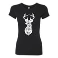 thumbnail image 2 of Deer Rose Animal Lover Womens Slim Fit Junior Tee, Black, Small, 2 of 3