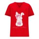 thumbnail image 4 of Corto para las Mujeres Casual Verano 2025 Pascua Impresión V-Cuello Camiseta, Ligero 95% Poliéster 5% Spandex Top para Toda la Temporada Hogar Y Diario, 4 of 7