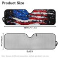 thumbnail image 6 of Uorisanigo Foldable American Flag Print Windshield Sun Shade Compatible with 2007-2024 Wrangler Rubicon Sahara TJ JK JKU 2 & 4 Door Car Sun Shade Keep Car Interior Cooler, 6 of 7