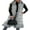 Gray, variant on Michellecmm Women Long Winter Jacket, Sleeveless Hooded Zipper Closure Puffy Vest