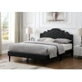 thumbnail image 4 of Queen Upholstered Platform Bed Frame with 47" Tall Adjustable Headboard - Black - Oliver & Smith - Elizabeth, 4 of 7