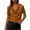 Gold, variant on Kukoosong Women's Breathable Scrunch Neck T-Shirts Solid Color Short Sleeve Pullover for Summer Casual, Lightweight and Comfy Tee Shirt for Women