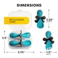 thumbnail image 3 of Giggley Baby Spoons Self Feeding 6+ Months, Baby  Spoons and Forks Set, Petal Shaped Stand  with Storage Case, 3 of 4