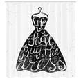 thumbnail image 3 of Ambesonne Modern Shower Curtain, Positive Words on Hanger, 69"Wx84"L, Brown White, 3 of 3