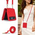 thumbnail image 7 of Allytechgroup Moto Razr 40 Wallet Case with Hand Wrist Shoulder Strap, Premium PU Leather Cards Slots Zipper Pocket Shockproof Protective Phone Case Cover for Motorola Moto Razr 40, Red, 7 of 7