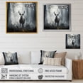 thumbnail image 4 of Designart "Mystic Forest Grey Deer II" Animals Framed Wall Art Decor - Modern Grey Deer Hallway Framed Wall Art Decor, 4 of 6