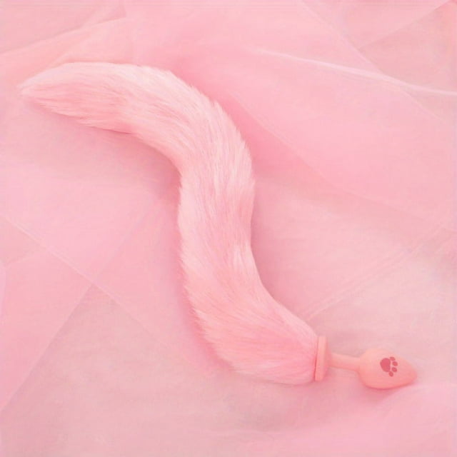 Cute Sexy Plush Cat Tail Anal Plug Silicone Cat Paw Butt Plug Fox Tail Animal Tail Dildo BDSM Roleplay Cosplay Flirting Game Pleasure Adult Sex Toy For Men Women