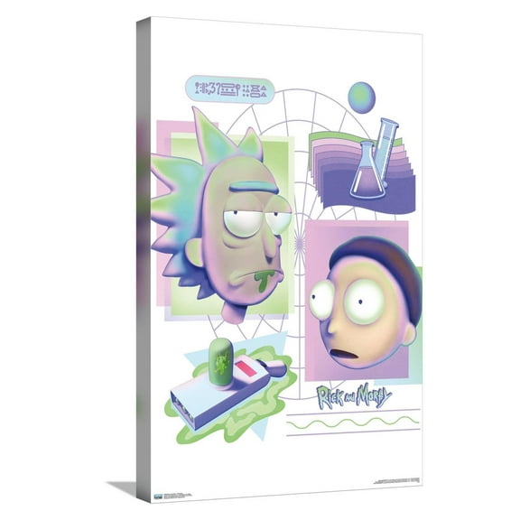 Rick and Morty - Chemistry Canvas Wall Poster, 14.725" x 22.375"