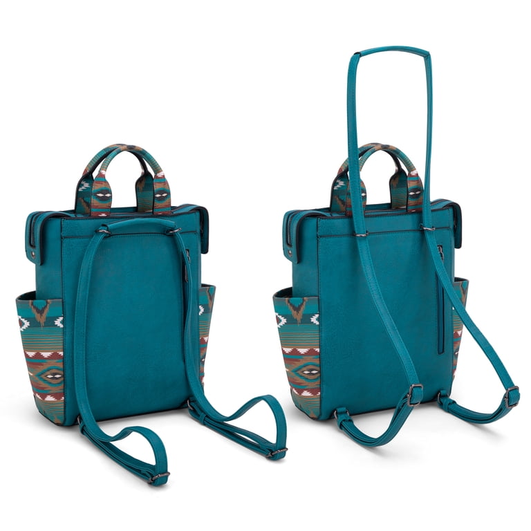 Wrangler Aztec Women Backpack Purse Convertible Fashion 
