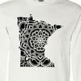 thumbnail image 4 of Inktastic Minnesota Silhouette Mandala Long Sleeve T-Shirt, 4 of 5