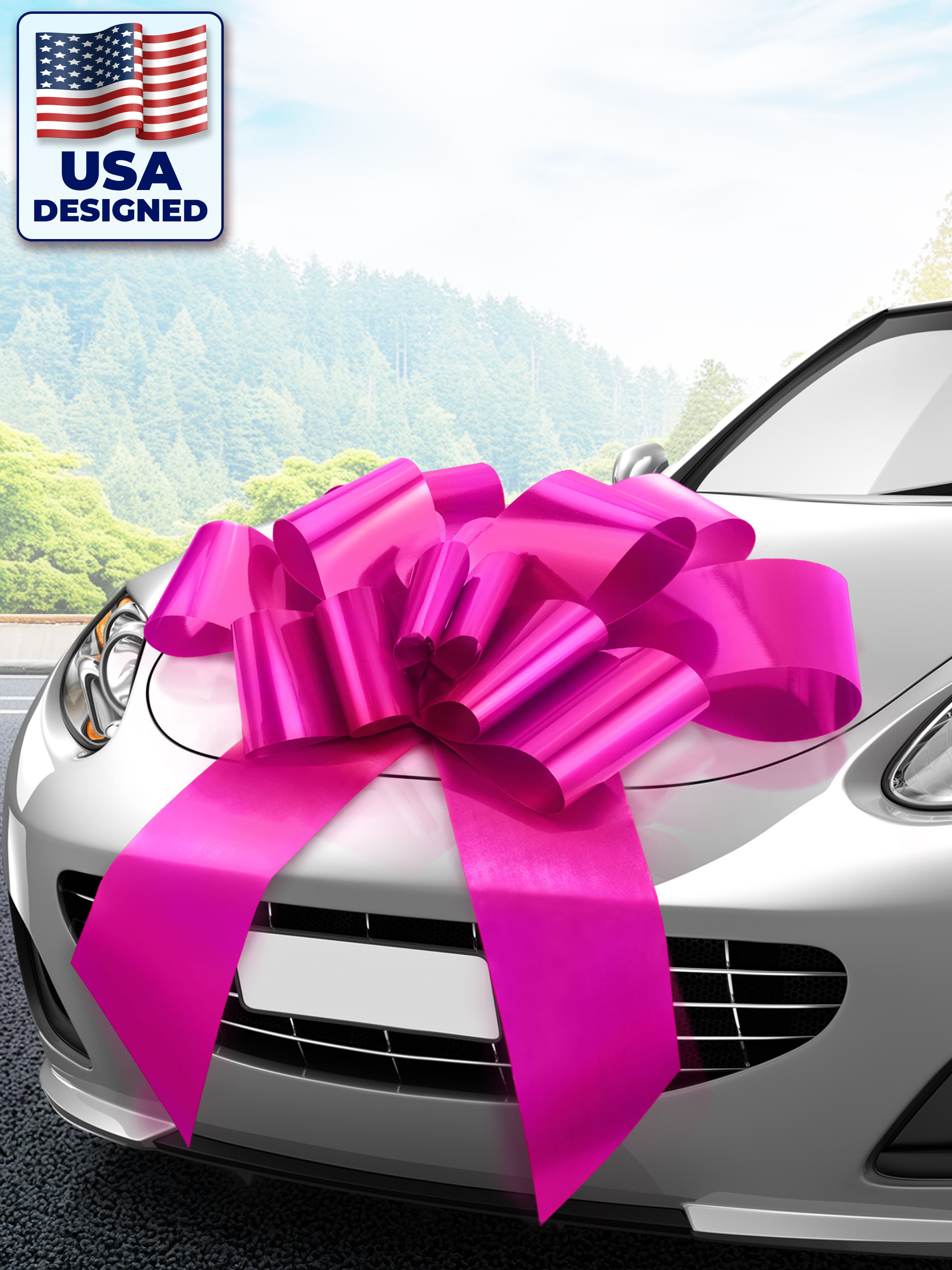 Mata1 30-Inch Giant Pink Car Gift Bow photo 1