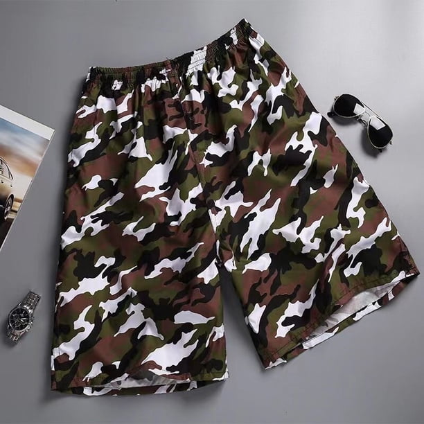 Bañador con estampado de camuflaje para hombre, pantalones cortos de secado rápido con cordón, ropa de playa informal, verano, 2022 Fivean unisex