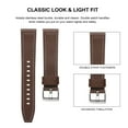 thumbnail image 3 of Dwitch 20mm Leather Band Compatible with Samsung Galaxy Watch 4 classic 42mm,Stylish Business Leather Watch Band for Women Men,Leather Replacement Strap fit for Galaxy Watch 4 classic 42mm,Brown, 3 of 10