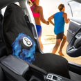 thumbnail image 4 of POLERO Blue Flame 8-Ball Car Seat Cover Sweat Proof Towel Cover, Plush Microfiber Front Seat Cover Fit for Trucks Cars SUVs, 4 of 7