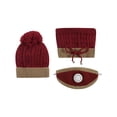 thumbnail image 5 of Seyurigaoka 2020 New Winter Women Beanie Scarf Set Plush Lined Pom Pom Knit Hat with Mask and Neck Warmer, 5 of 6