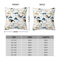 thumbnail image 2 of Pofeuu Cute Whale Print Double-sided plush pillowcase Square Throw Pillow Covers Pillows Cover for Living Room Bedroom Sofa Couch Cushion Cover（No pillow core）-18"x18", 2 of 7