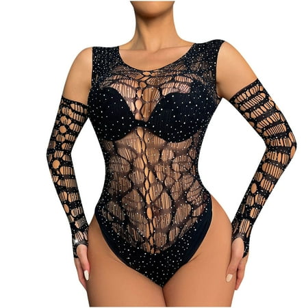 AnuirheiH Women Lingerie Sets Pants Sexy Lace Leggings Plus Size Fishnet Stockings Netting Stockings On Sale