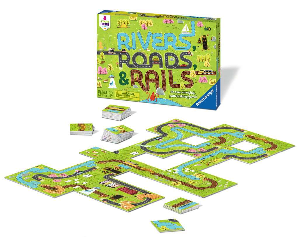 Ravensburger - Rivers Roads & Rails Kids Game - image 2 of 2