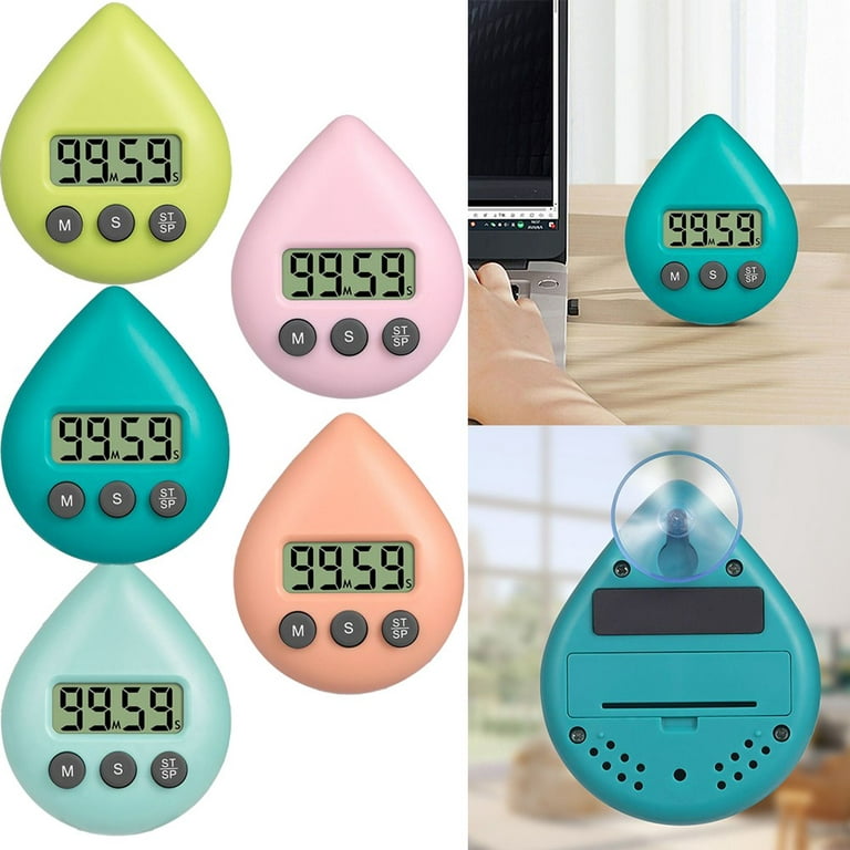Mini Portable Desk Clock Cooking Shower Baking Stopwatch Tool Gadgets Cute  Puccio Electronic Table Clock for