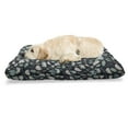 thumbnail image 1 of Leaves Pet Bed, Elements from a Lake in Eastern Parts of the World, Chew Resistant Pad for Dogs and Cats Cushion with Removable Cover, 24" x 39", Cadet Blue Night Blue, by Ambesonne, 1 of 4