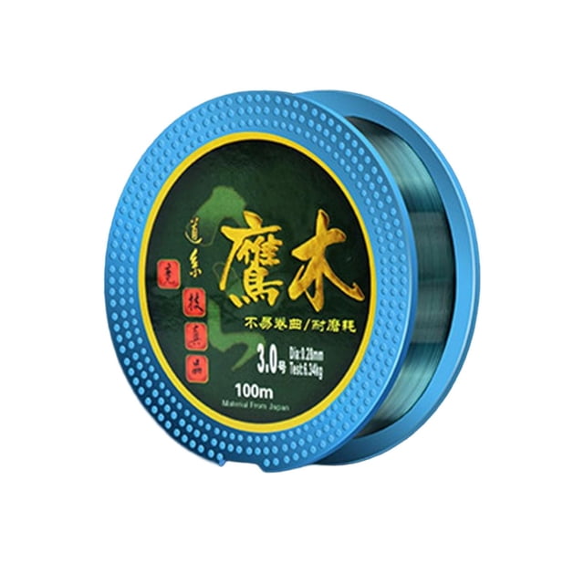 Hilo de pescar de nailon de 100 m, diseño antiencrespamiento superfuerte para pesca en agua salada, verde