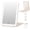 Straw Color, variant on Rechargeable Travel Makeup Mirror With 72 Led Lights Portable Lighted 3 Color Lighting Dimmable Touch Screen Type C Tabletop Folding Vanity