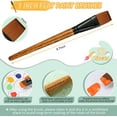 thumbnail image 2 of 12 Pcs 1 Inch Flat Paint Brush for Acrylic Painting Wooden Handle Nylon Craft Brushes for Watercolor Oil Crafts Face Body Art, 2 of 5