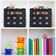 thumbnail image 6 of Yayeee Canvas Storage Basket with Handles for Shelves Fabric Bins Closet Organizer, Red Fireworks Pattern, 6 of 8