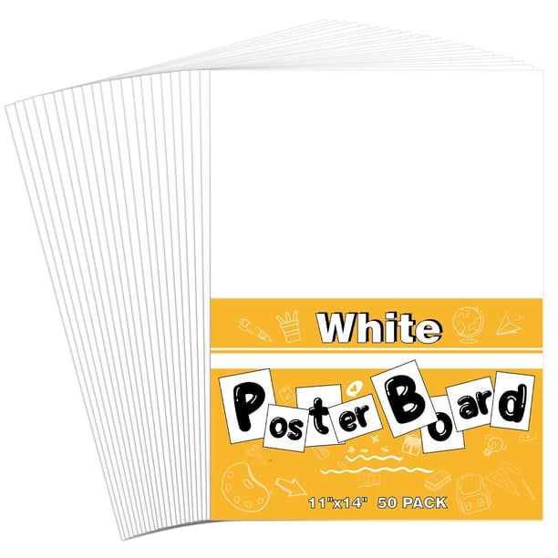 Cartulina para póster MARACOL, 11 x 14 pulgadas, color blanco, 50 unidades, 230 g/m²
