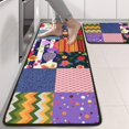 thumbnail image 2 of Kitchen Rugs Sets Of 2,Pioneer Flower Floral Print Pattern Anti Fatigue Kitchen Mat Rugs Non Slip Washable,Decorative Kitchen Floor Mats for Kitchen,Sink,Laundry,17"x47"+17"x47", 2 of 5