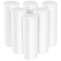 FRCOLOR 6Pcs White Cylinder Foam Craft Material for Making Holiday Table Centerpieces