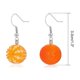thumbnail image 5 of Resin Orange Earrings Peeled Orange Fruit Earrings Asymmetrical Ear Jewelry, 5 of 5