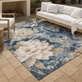 thumbnail image 3 of Addison Rugs Chantille Indoor/Outdoor Transitional Floral Navy Machine Washable Rectangle Rug, 10' x 14', 3 of 8