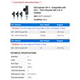 thumbnail image 2 of Fuel Injector Set 4 - Compatible with 2011 - 2014 Chrysler 200 2.4L 4-Cylinder 2012 2013, 2 of 2