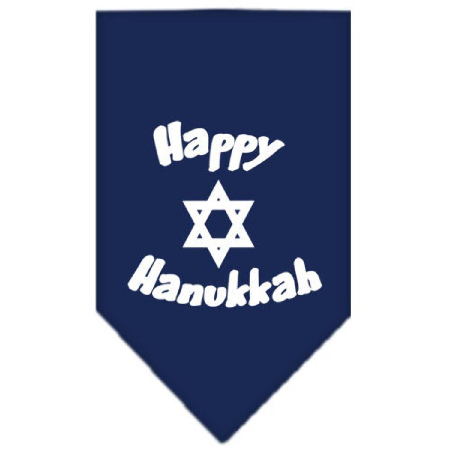 Happy Hanukkah Screen Print Bandana Navy Blue Small - image 3 of 10