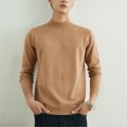 thumbnail image 2 of NOLDARES Mens Mock Turtleneck Long Sleeve Shirts Casual Basic T-Shirt Lightweight Mockneck Pullover for Men(W159-Khaki), 2 of 4