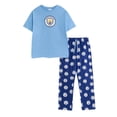 thumbnail image 1 of Manchester City FC Mens Crest Short-Sleeved Long Pyjama Set, 1 of 3