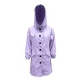 thumbnail image 2 of Tiqkatyck Womens Pea Coat on Sale, Women's Fashion Solid Color Long Sleeve Cardigan with Pocket Button Top Sweater Knit Hooded Coat Trench Coat Women, Winter Coats for Women Purple L, 2 of 7