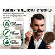 Clubman Moustache Wax Neutral With Brush/Comb 14 g 0.5 oz, (Pack of 4)